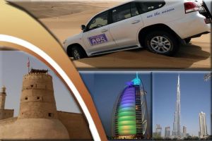 Excursões combinadas: passeio pela cidade de Dubai + passeio por Abu Dhabi + Safari no deserto de Dubai