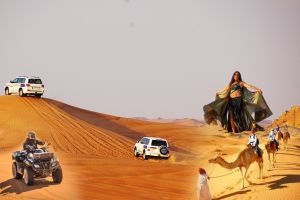 DUBAI DESERT 4x4 DUNE BASHING, 30MIN SELF-RIDING ATV QUAD, CAMEL RIDE, SHOWS, DINNER